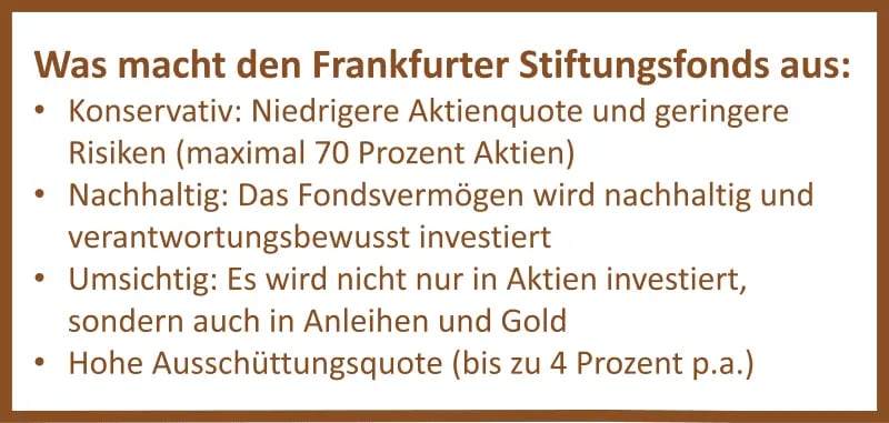 Vorteile des Stiftungsfonds umrahmt