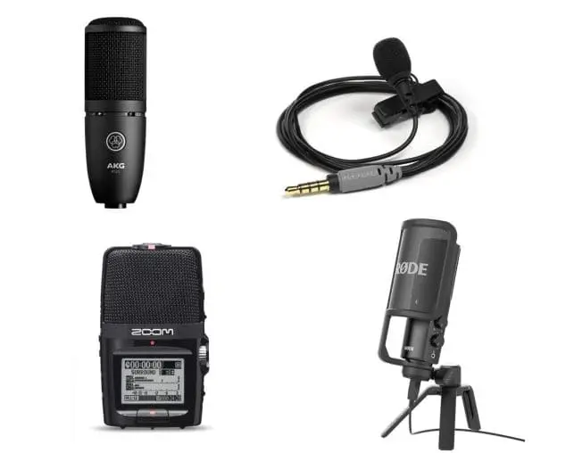 Bilder der empfohlenen Mikrofonen