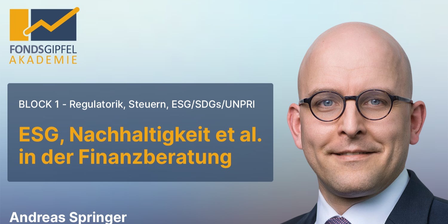 ESG und Nachhaltigkeit in der Finanzberatung von Andreas Springer