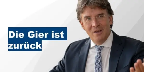 Frank Fischer Kolumne- die Gier ist zurück