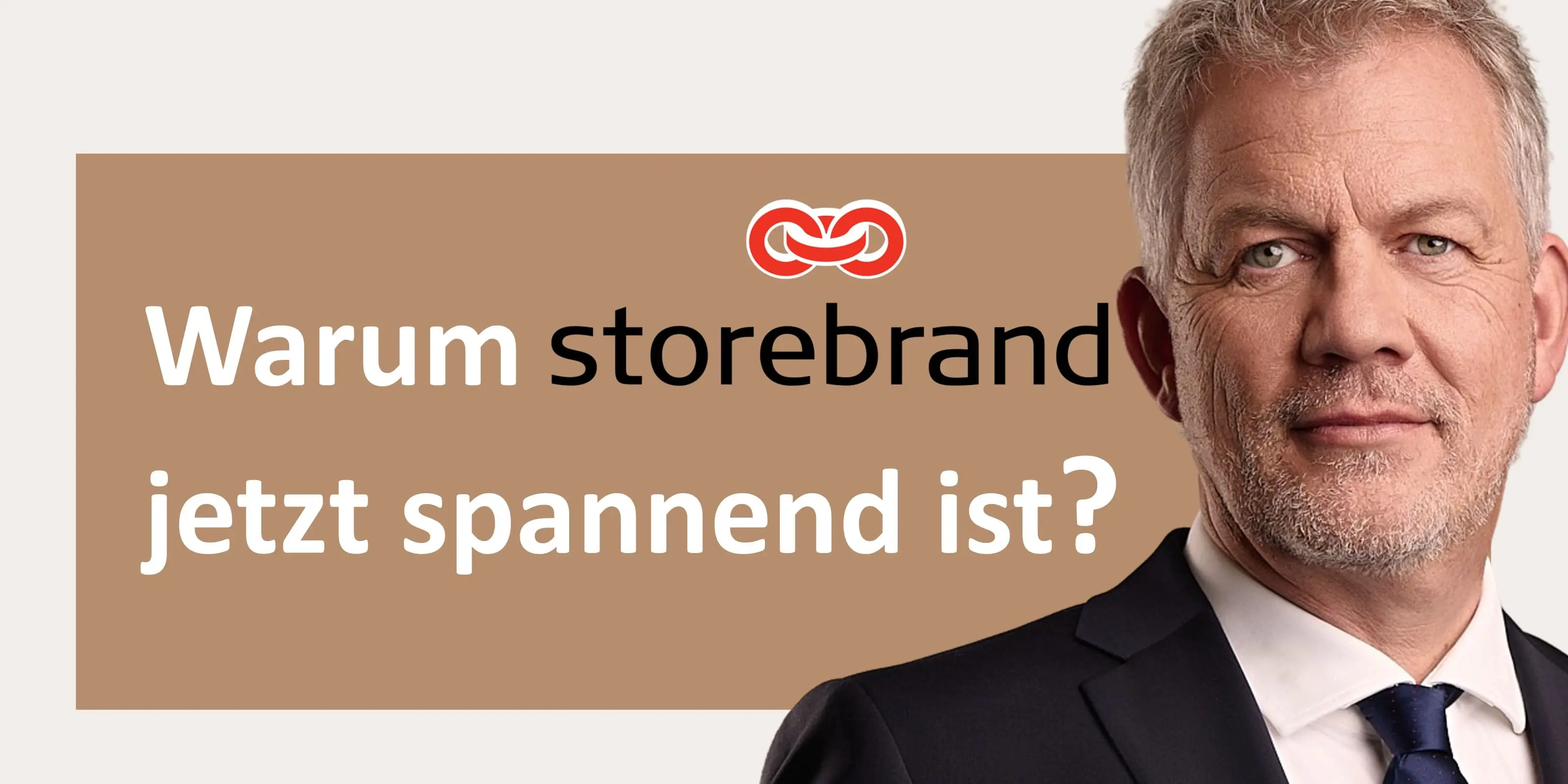 Heiko Böhmer mit Krawatte und dem Logo der Firma Storebrand