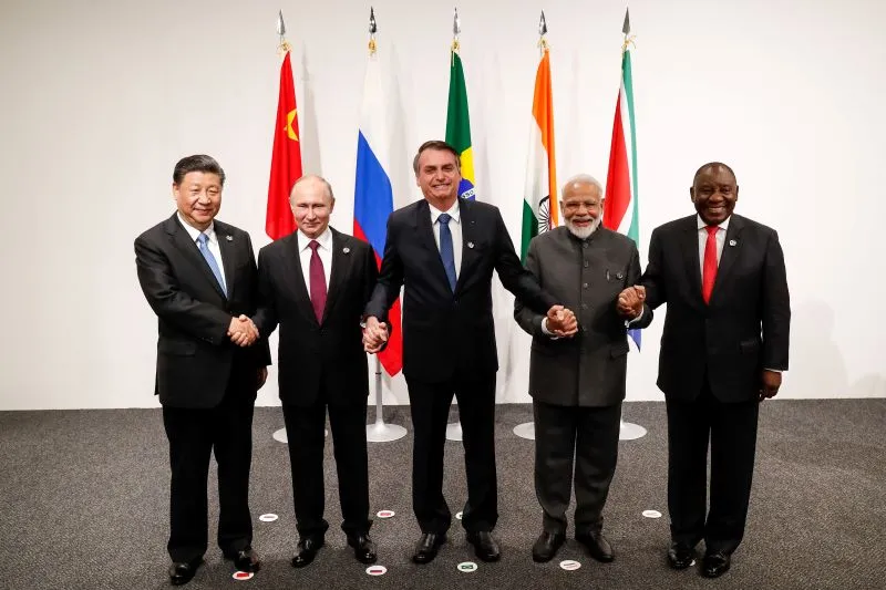 Staatsoberhäupte der BRICS-Staaten beim G20 Gipfel in Osaka