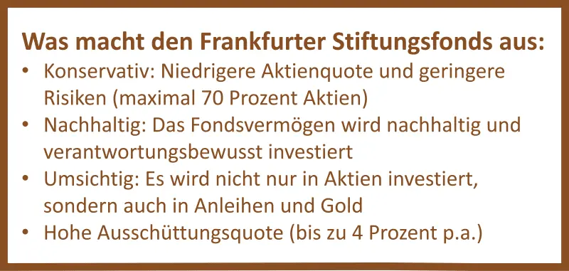 Vorteile des Stiftungsfonds umrahmt