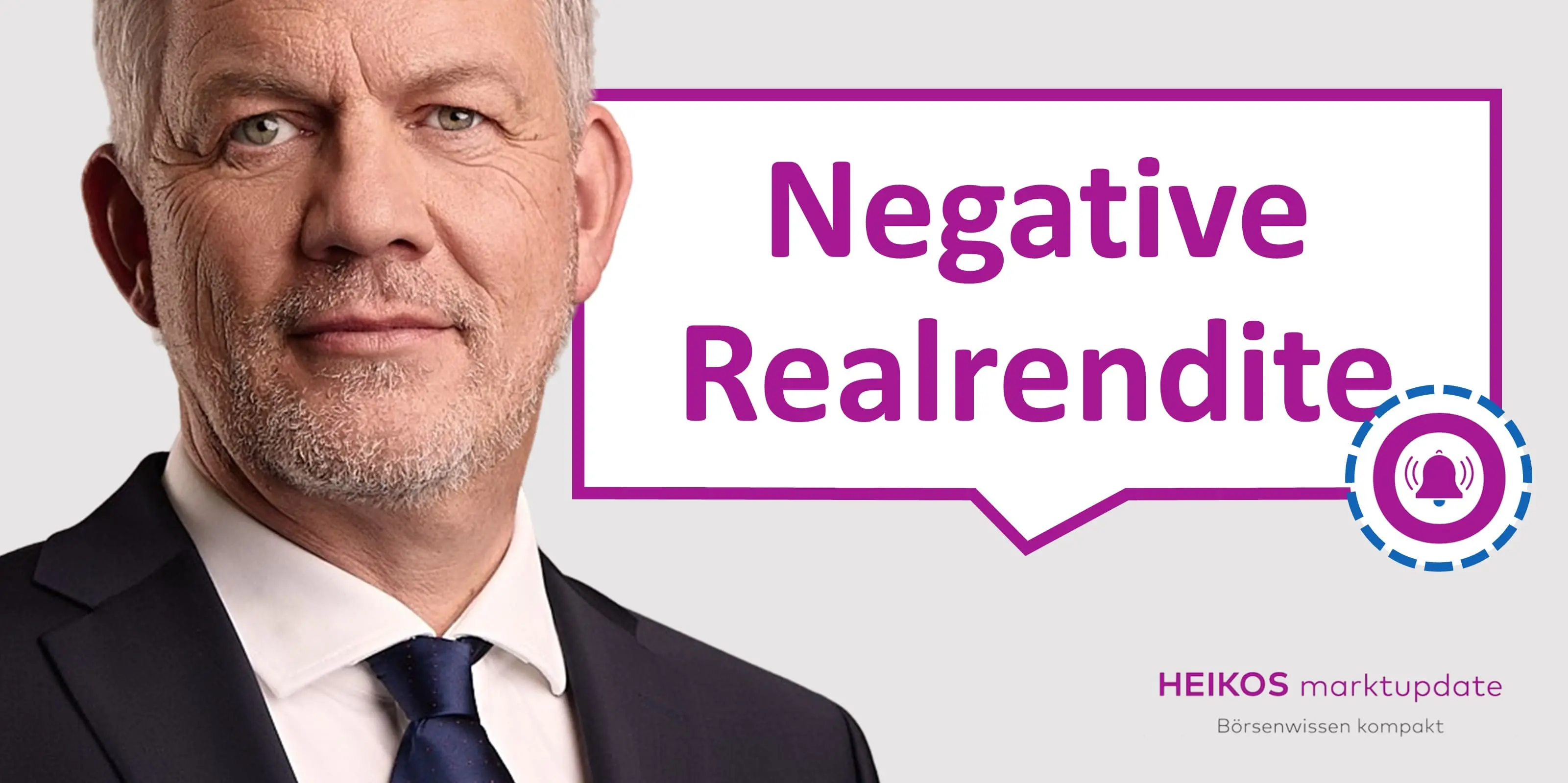 Heiko Böhmer mit Krawatte zum Thema negative Realrenditen